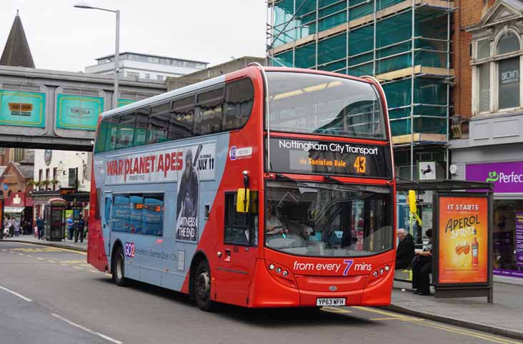 Nottingham Scania N230UD ADL Enviro400 608